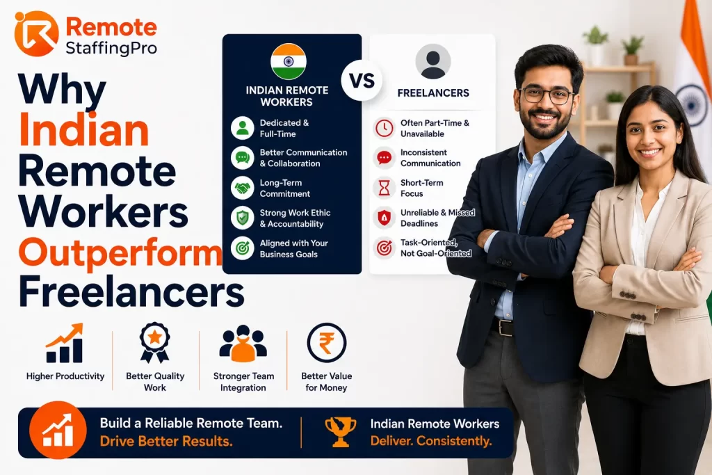 Why Indian Remote Workers Outperform Freelancers 2 Dedicated remote workers India