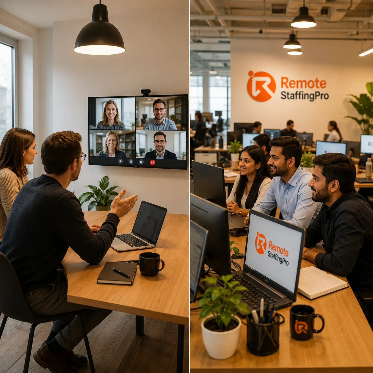 Hire remote staff India for Europe - dedicated team working from managed office
