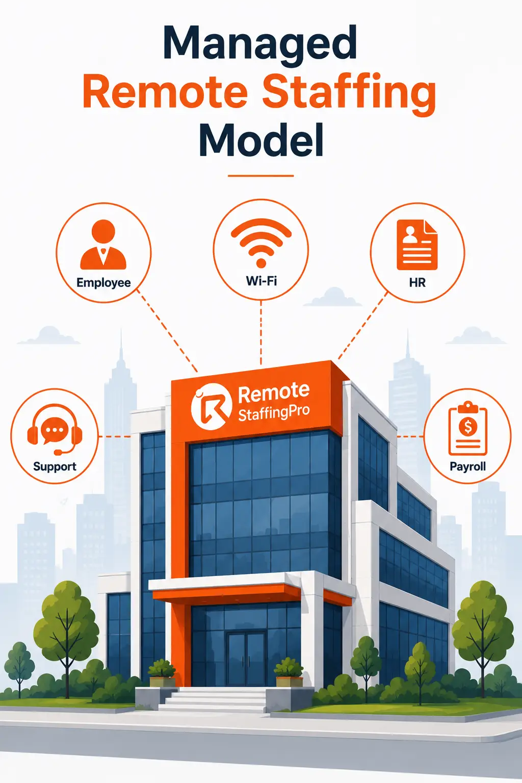 Professional managed office workspace in India where dedicated remote SEO specialists work for international clients